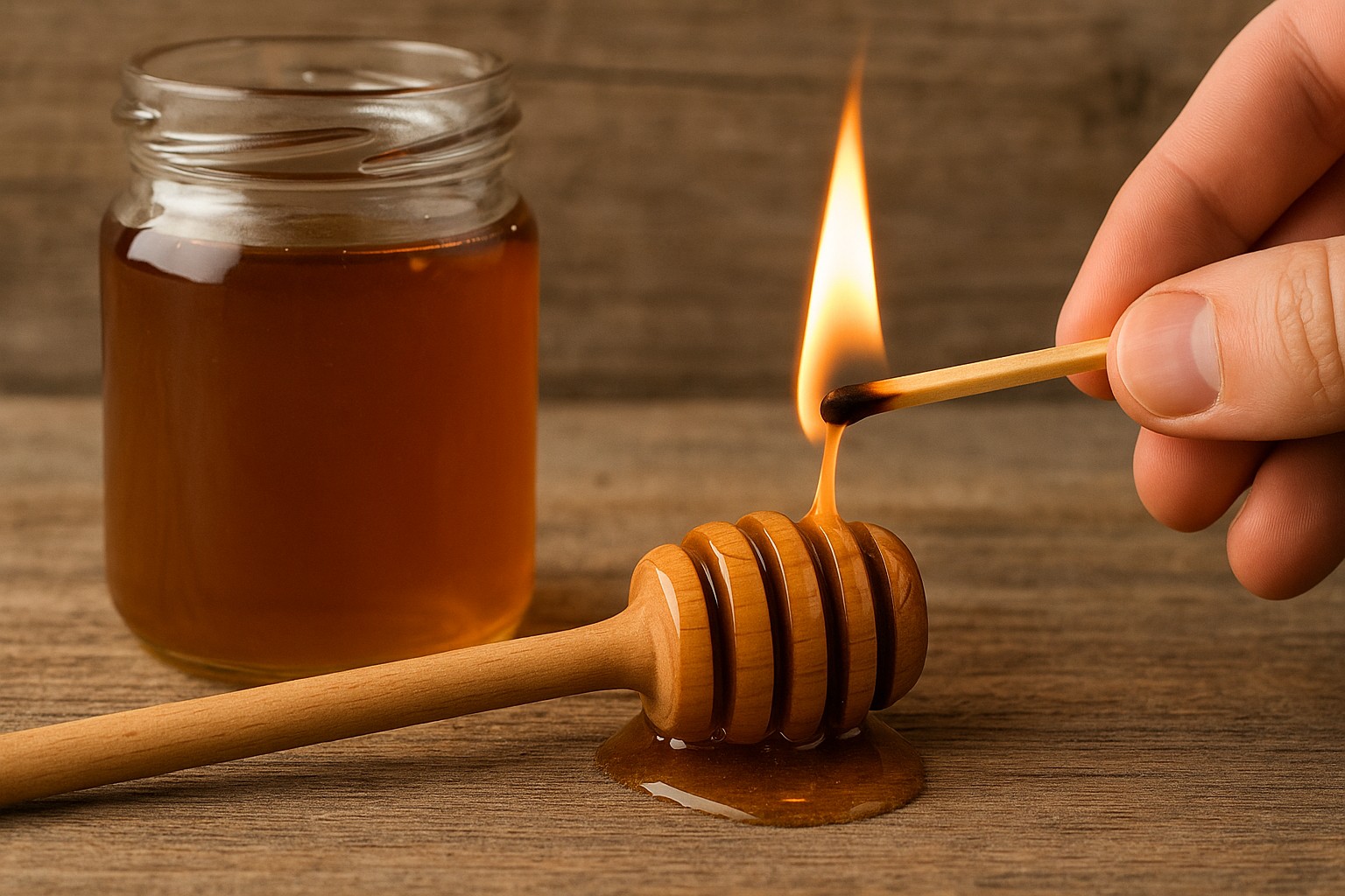 تست شعله؛ آیا عسل آتش می‌گیرد؟